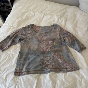 VTG Xcit U.S.A. Whimsigoth Floral Butterfly Top | Y2K Grunge Fairycore